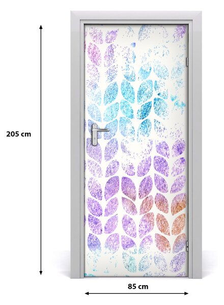 Autocolante pentru usi frunze colorate