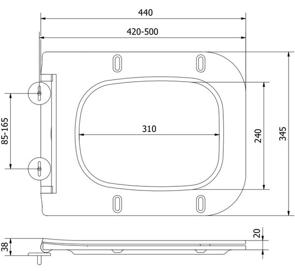 Mexen Madox capac de toaletă cu închidere lentă slim, duroplast, negru mat - 39154085