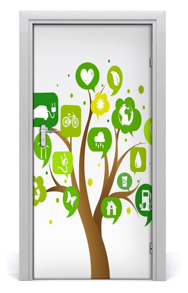 Autocolante pentru usi copac ecologic