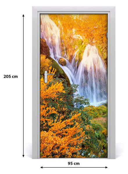 Autocolante pentru usi Cascada în toamna
