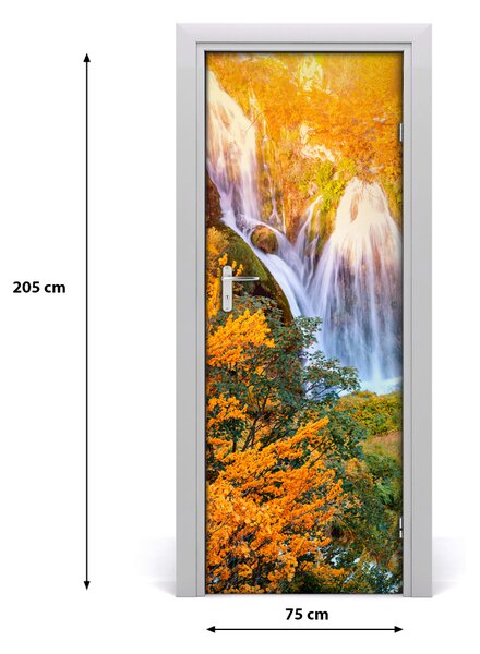 Autocolante pentru usi Cascada în toamna