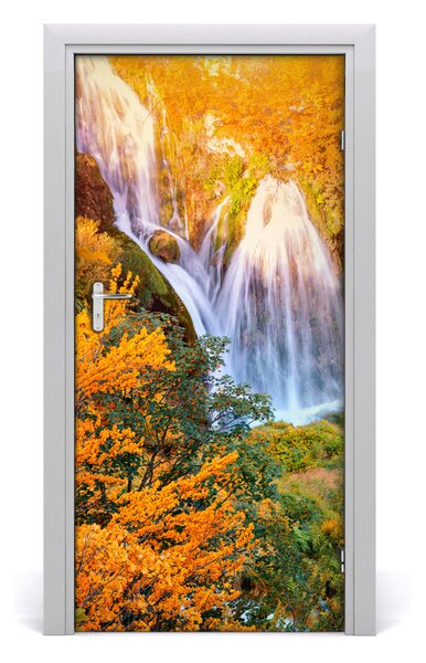 Autocolante pentru usi Cascada în toamna
