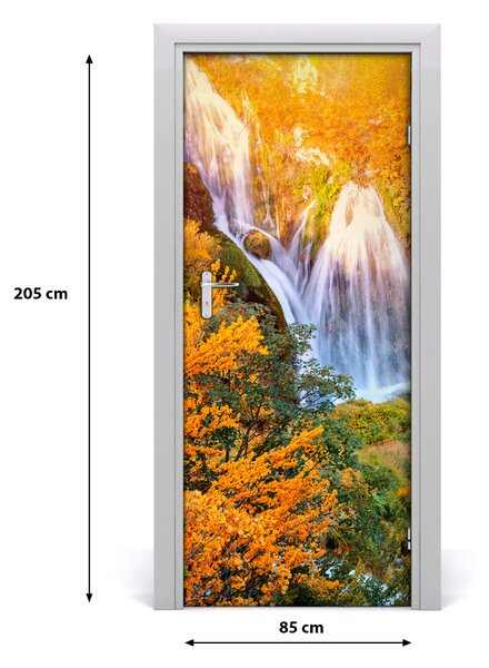 Autocolante pentru usi Cascada în toamna