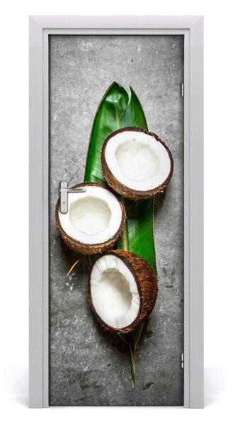 Autocolante pentru usi Pe frunze de nucă de cocos