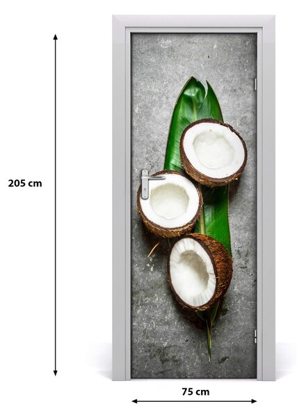 Autocolante pentru usi Pe frunze de nucă de cocos