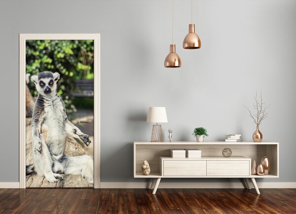Autocolante pentru usi perete lemur