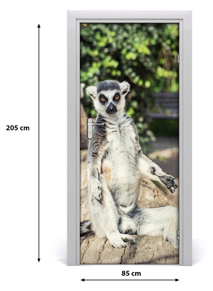 Autocolante pentru usi perete lemur