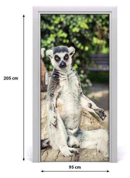 Autocolante pentru usi perete lemur