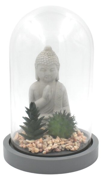 Glob decorativ sticlă Buddha plante 21cm