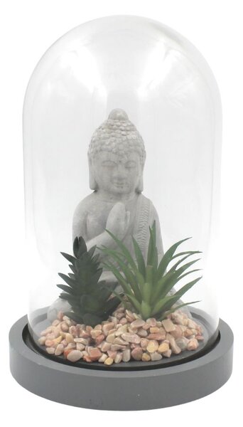 Glob decorativ sticlă cu Buddha 21cm