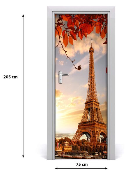 Autocolante pentru usi usa autoadeziv Turnul Eiffel