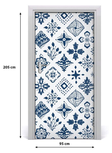 Autocolante pentru usi model floral