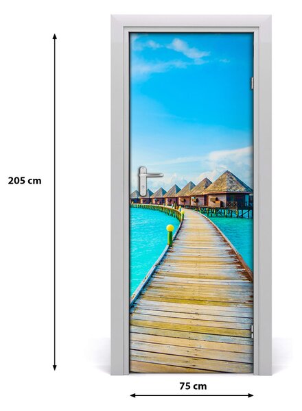 Autocolante pentru usi ușă autoadeziv mare tropicale