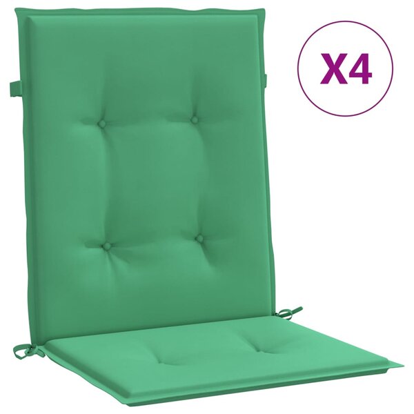 Perne cu spătar mic, 4 buc. verde 100x50x3 cm textil oxford
