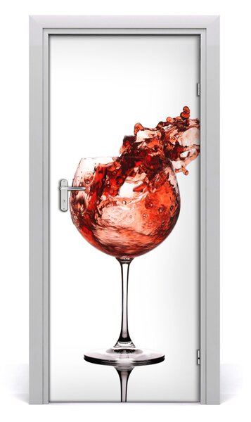 Autocolante pentru usi Un pahar de vin
