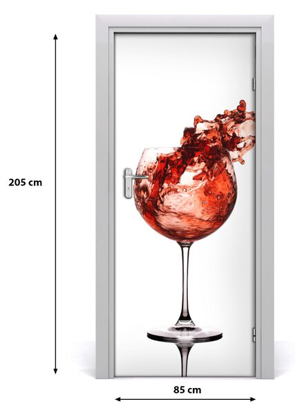 Autocolante pentru usi Un pahar de vin