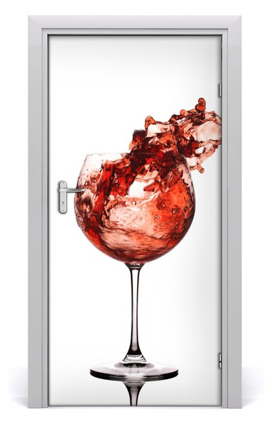 Autocolante pentru usi Un pahar de vin