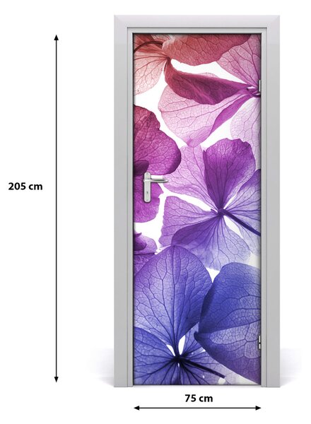 Autocolante pentru usi autocolant de perete furnir UȘĂ Purple Flori