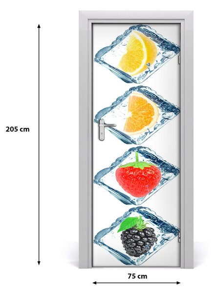 Autocolante pentru usi Fructe și gheață