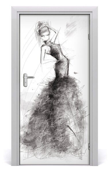 Autocolante pentru usi ilustrare de moda