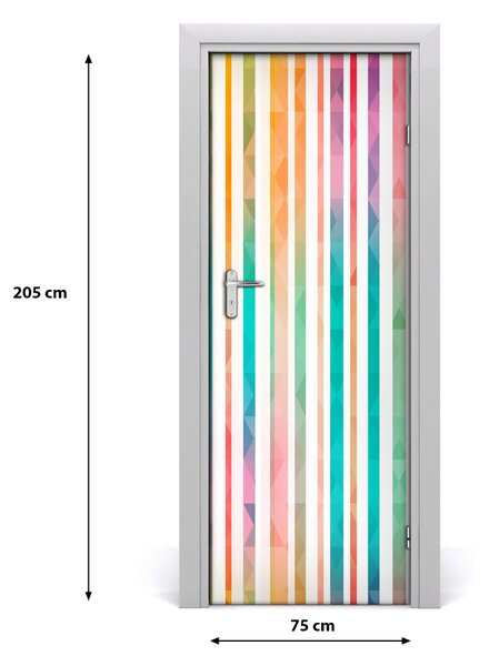 Autocolante pentru usi dungi colorate