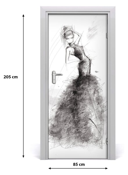 Autocolante pentru usi ilustrare de moda
