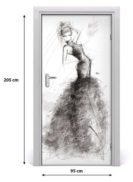 Autocolante pentru usi ilustrare de moda