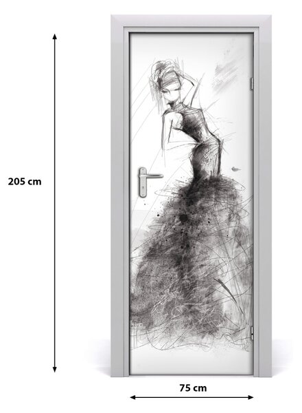 Autocolante pentru usi ilustrare de moda