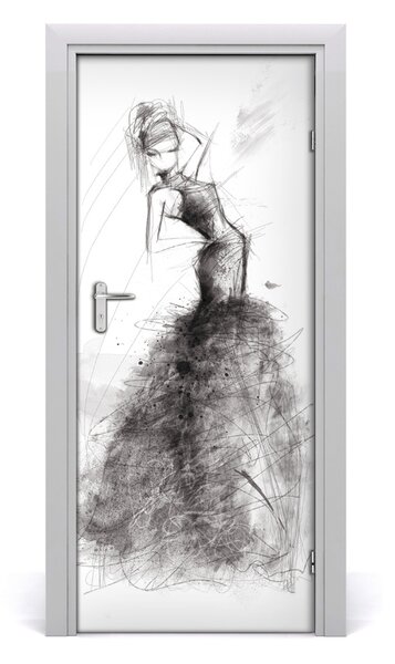 Autocolante pentru usi ilustrare de moda