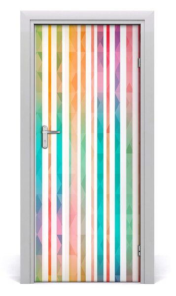 Autocolante pentru usi dungi colorate