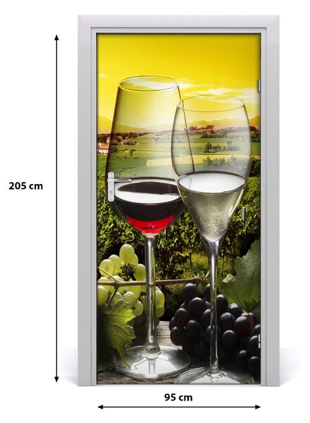 Autocolante pentru usi Vin și struguri