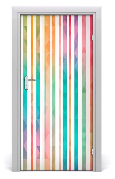 Autocolante pentru usi dungi colorate