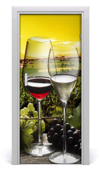Autocolante pentru usi Vin și struguri