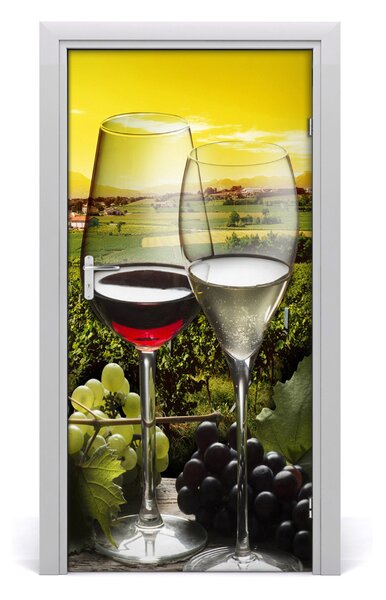 Autocolante pentru usi Vin și struguri