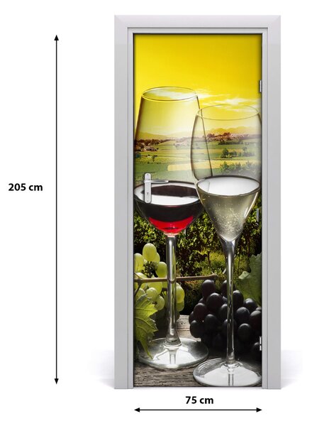 Autocolante pentru usi Vin și struguri