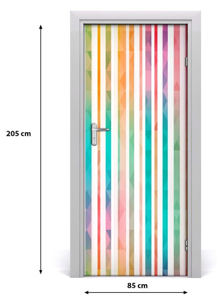 Autocolante pentru usi dungi colorate