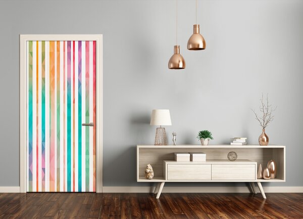 Autocolante pentru usi dungi colorate