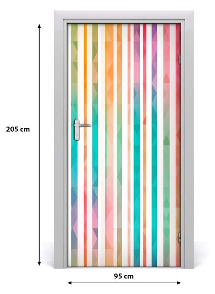 Autocolante pentru usi dungi colorate