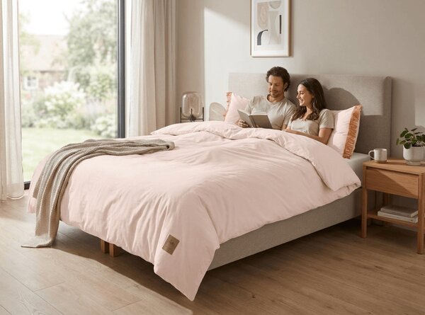 Reducere Lenjerie de pat din bumbac ÉCLAT roz deschis II.calitate Dimensiune lenjerie de pat: 2 buc 60 x 70 cm | 220 x 240 cm