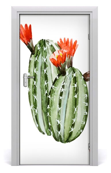 Autocolante pentru usi Furnir adeziv imagini de fundal ușă Cactuși