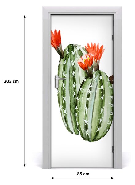 Autocolante pentru usi Furnir adeziv imagini de fundal ușă Cactuși