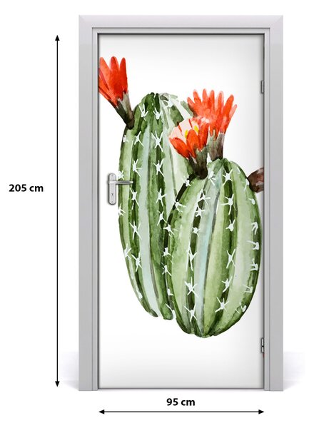 Autocolante pentru usi Furnir adeziv imagini de fundal ușă Cactuși