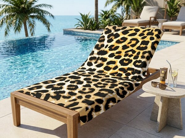 Prosop de plaja XL cu uscare rapida SAVANNA colorat 100 x 180 cm, 100% microfibra