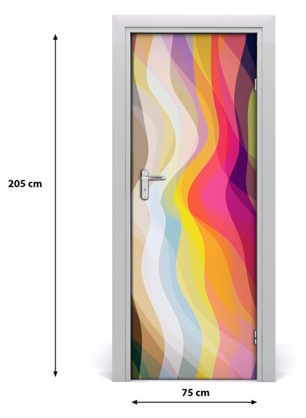 Autocolante pentru usi valuri abstracte
