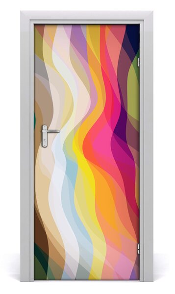 Autocolante pentru usi valuri abstracte