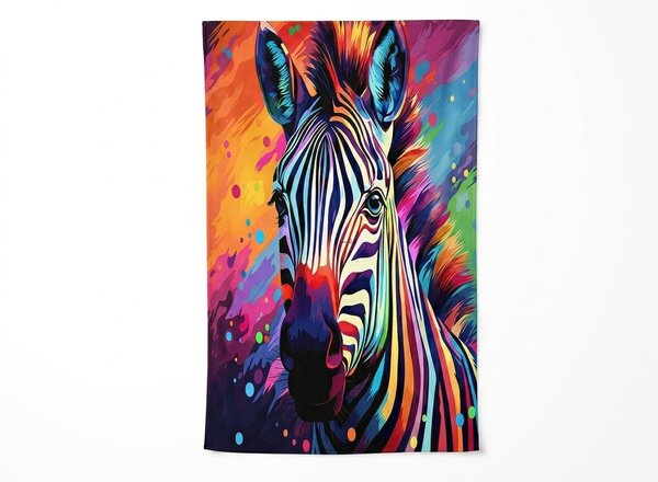 Prosop de plaja XL cu uscare rapida ZEBRINA colorat 100 x 180 cm, 100% microfibra