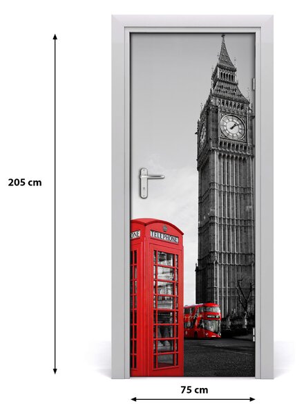 Autocolante pentru usi Ușă autoadeziv pe Big Ben, Londra