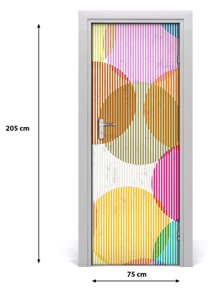 Autocolante pentru usi cercuri colorate