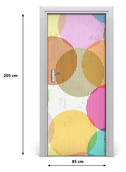 Autocolante pentru usi cercuri colorate