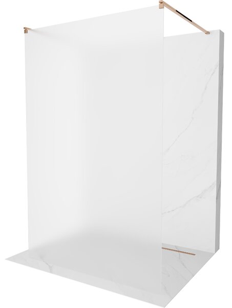Mexen Kioto, paravan de duș 100 x 200 cm, sticlă mată de 8 mm, 2x distanțiere de stabilizare din aur roz, 800-100-002-60-30